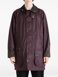 Barbour Beaufort tartan-trim jacket