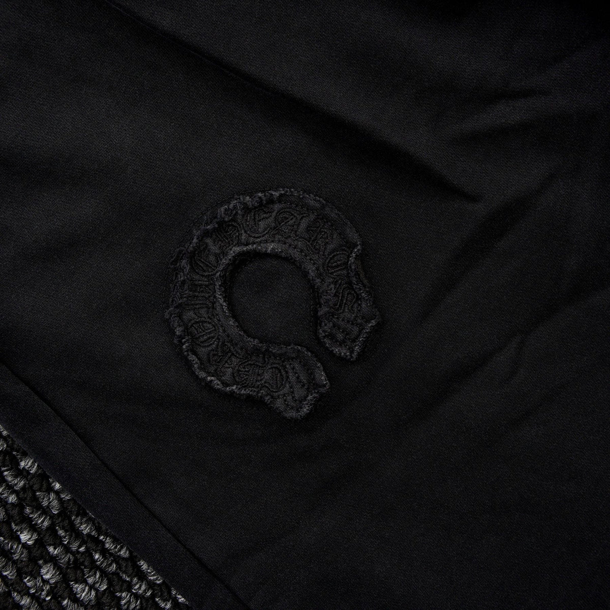 Chrome Hearts Horseshoe Embroidered Black Pants
