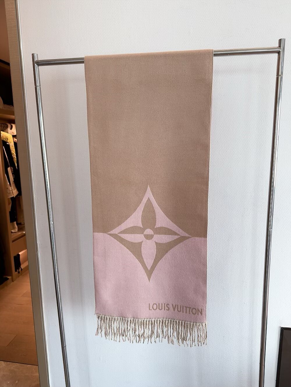 Louis Vuitton Floral Fringed Cashmere Scarf
