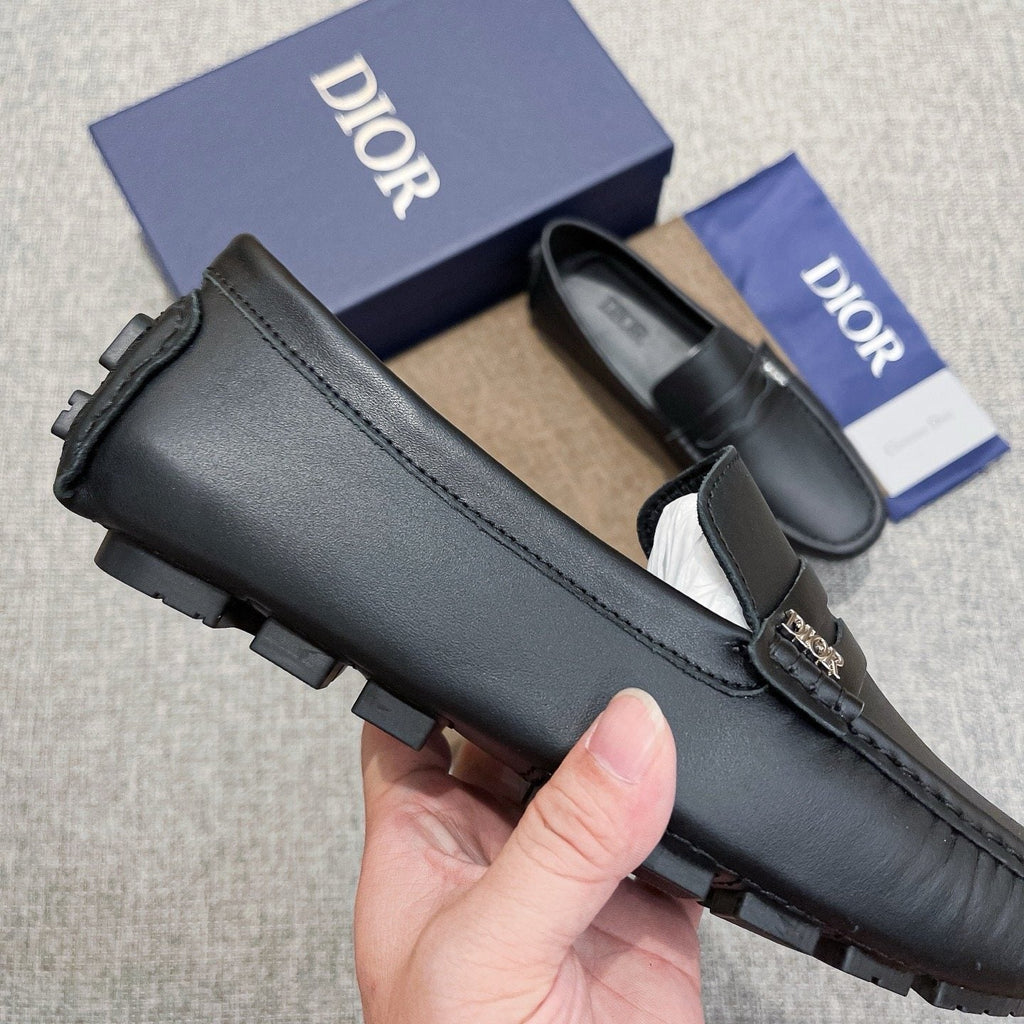 Dior Men's Black Moc-Toe Loafers