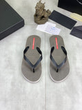 Prada Gray and Black Flip-Flops